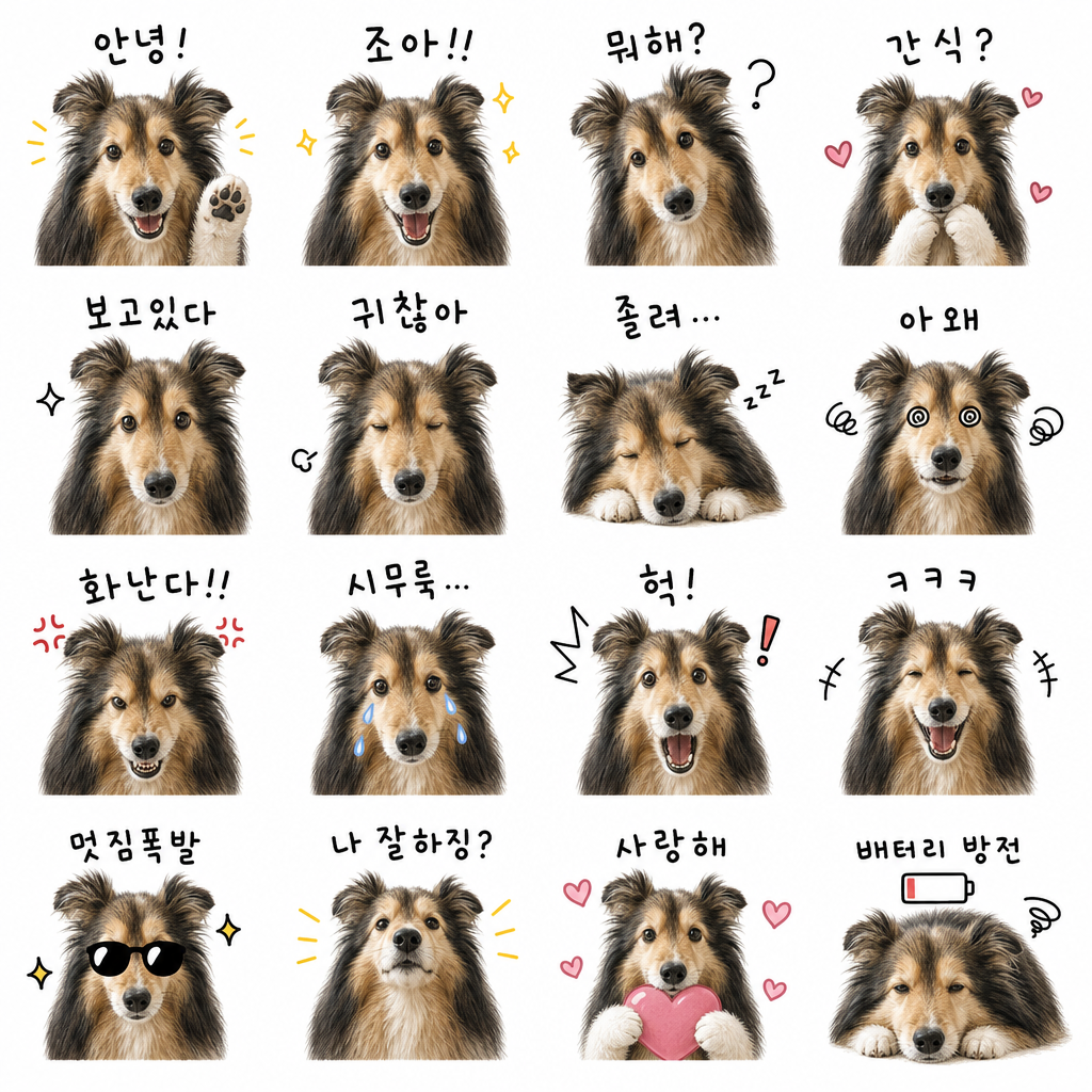 실사 스티커 샘플